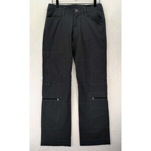 Kuhl Performance Hiking Cargo Pants Women’s 8 Reg Zipper Pockets Outdoors Black